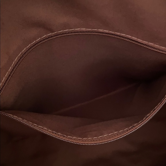 Fossil Parker embroidered leather brown satchel handbag - Picture 12 of 15